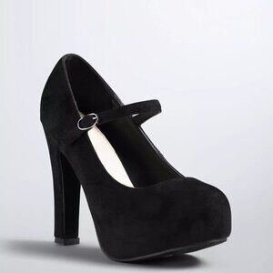 Torrid Faux Suede Mary Jane Heels (Wide Width)